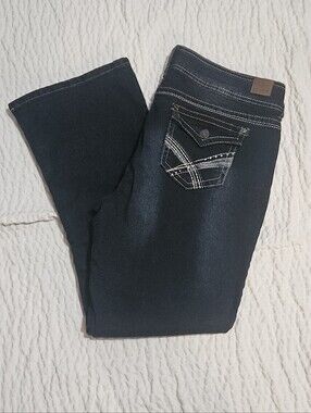Wallflower Strech Boot Flare Jeans Junior 15 Contrast Stich Back Flap Pockets